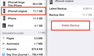 Deleting old iCloud Backups
